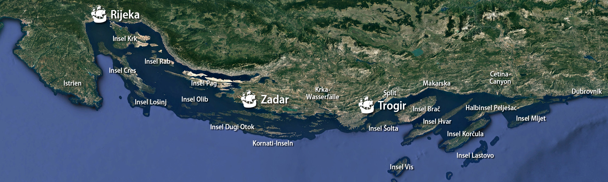 Routen Rijeka | Zadar | Trogir Routen Rijeka | Zadar | Trogir