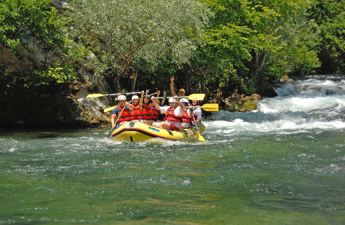 Rafting auf der Cetina bei Omiš
